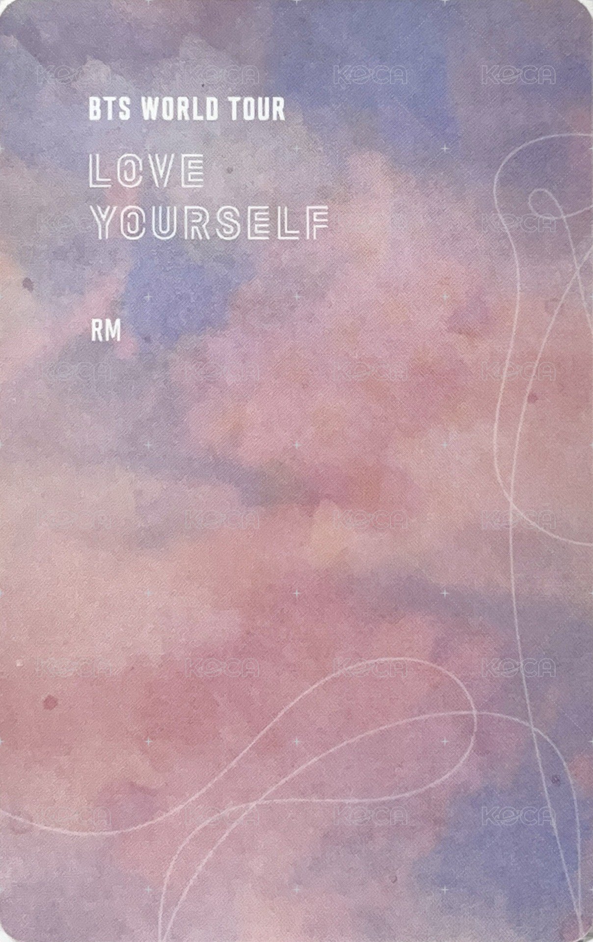 LY Tour 演唱會 DVD / CD 卡 首爾 一般版 背面