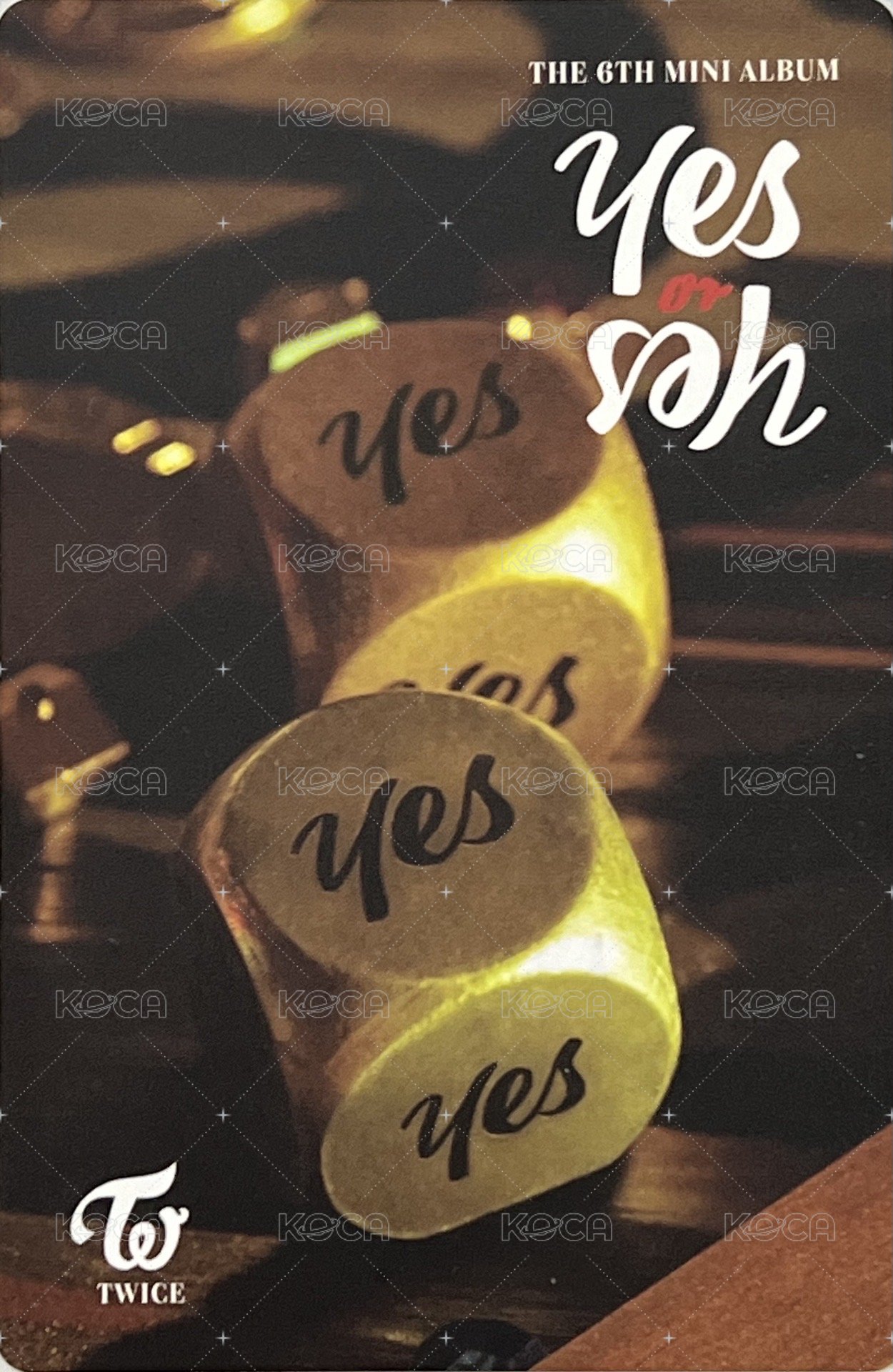 YES or YES 專輯卡 預售禮 背面