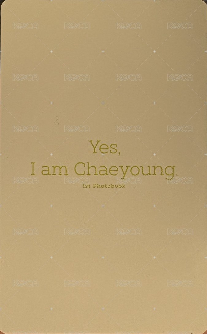 Yes I am jyp 特典卡  背面