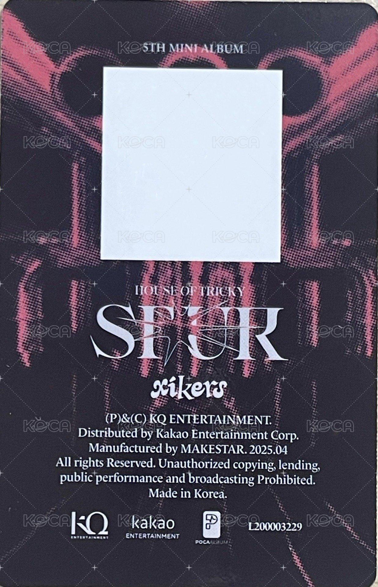 迷五 專輯卡 POCAALBUM ver. QR卡 背面