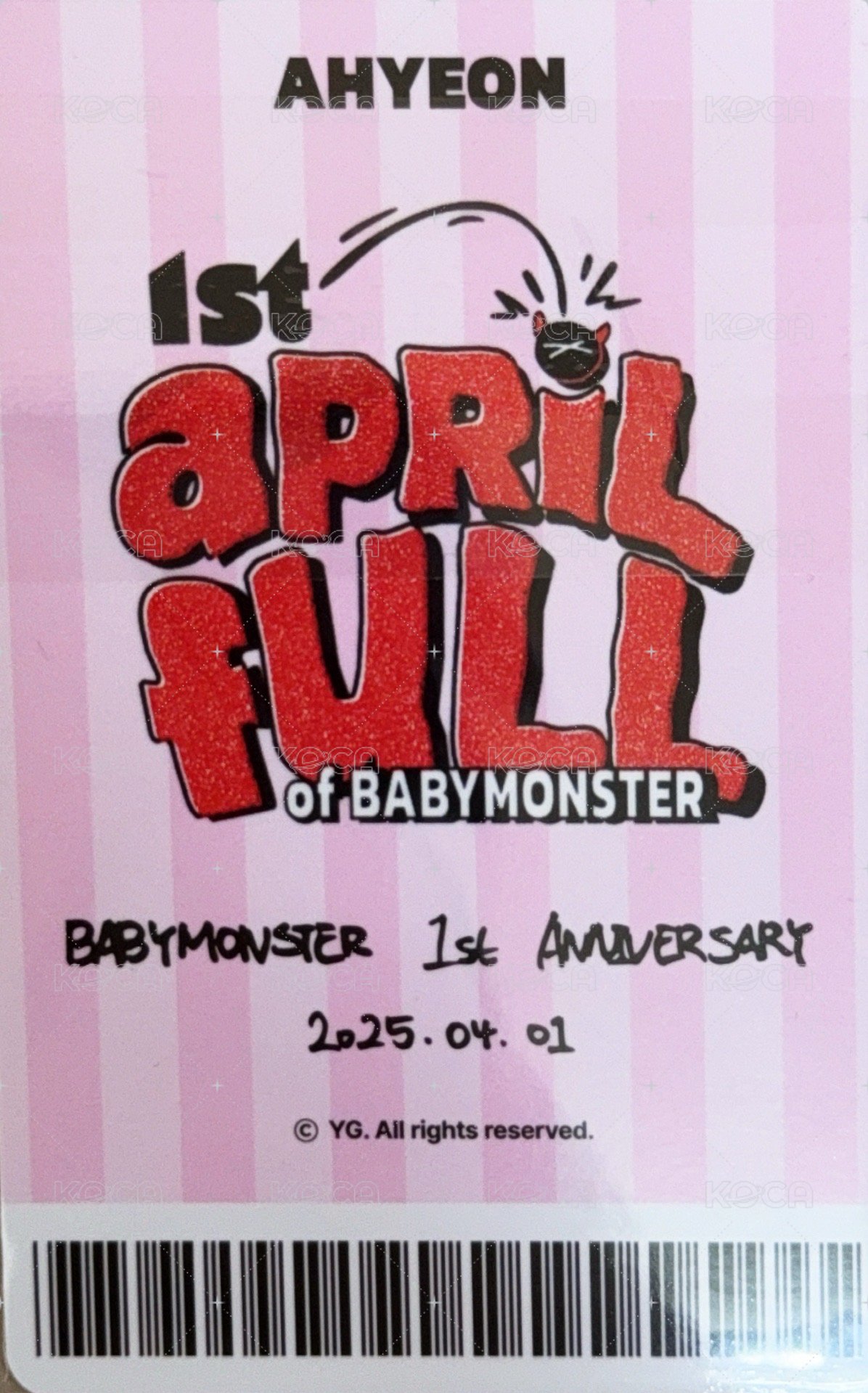 一週年 wvs 周邊線上 滿額卡 b ver 背面