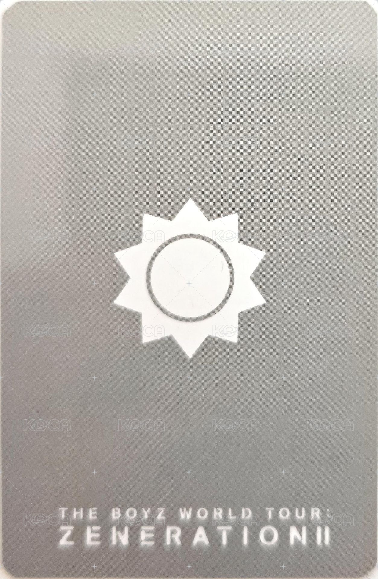 THE BOYZ WORLD TOUR : ZENERATION Ⅱ 周邊卡 球衣 背面