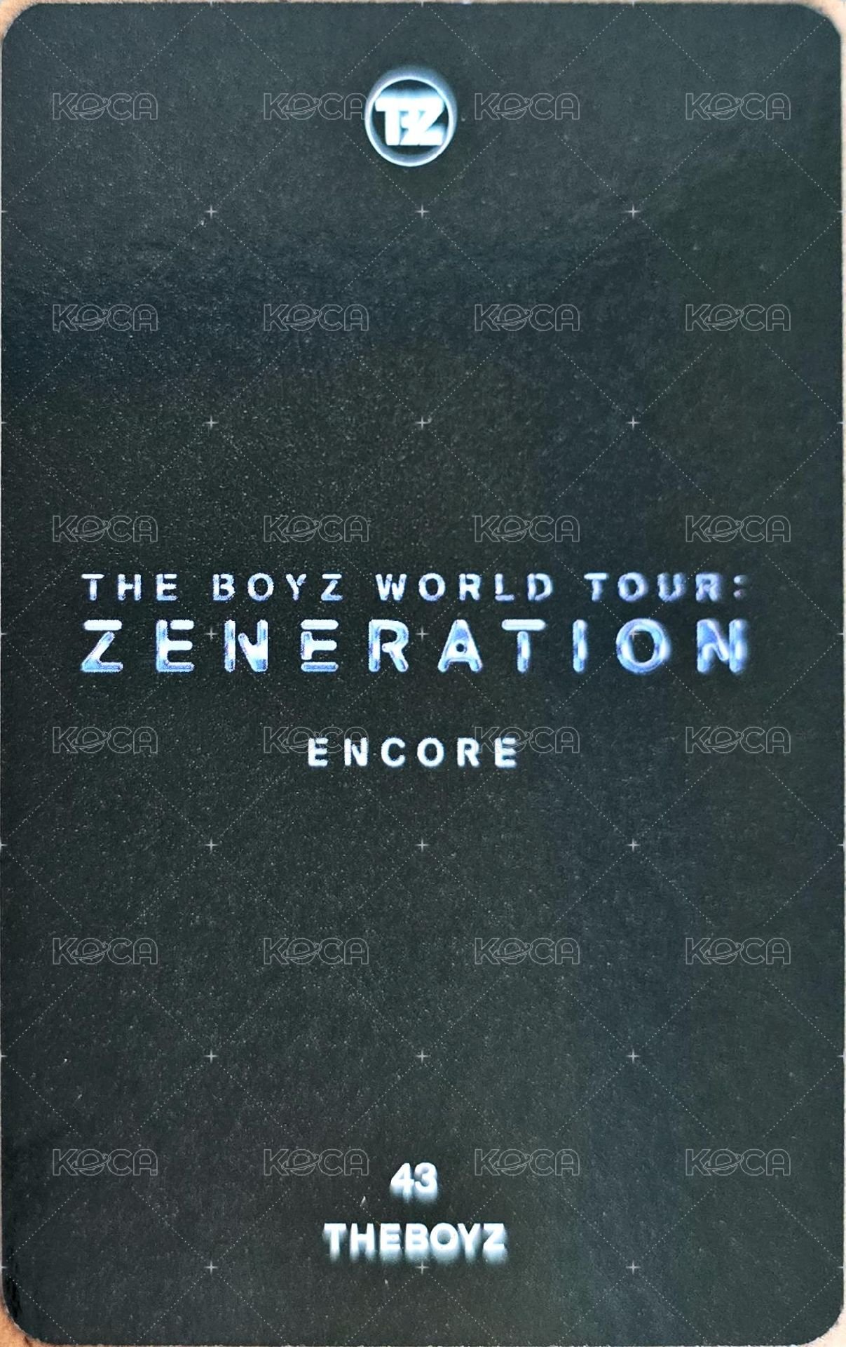 THE BOYZ 2ND WORLD TOUR : ZENERATION – ENCORE 隨機卡  背面