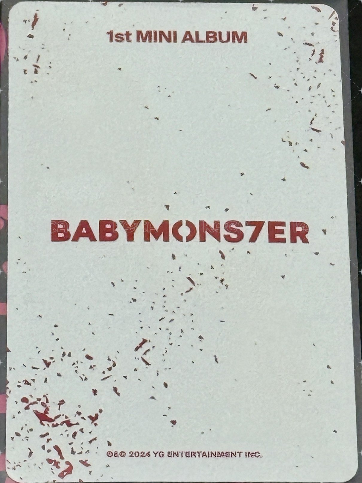 BABYMONS7ER 專輯卡 Rora PB版專卡 背面