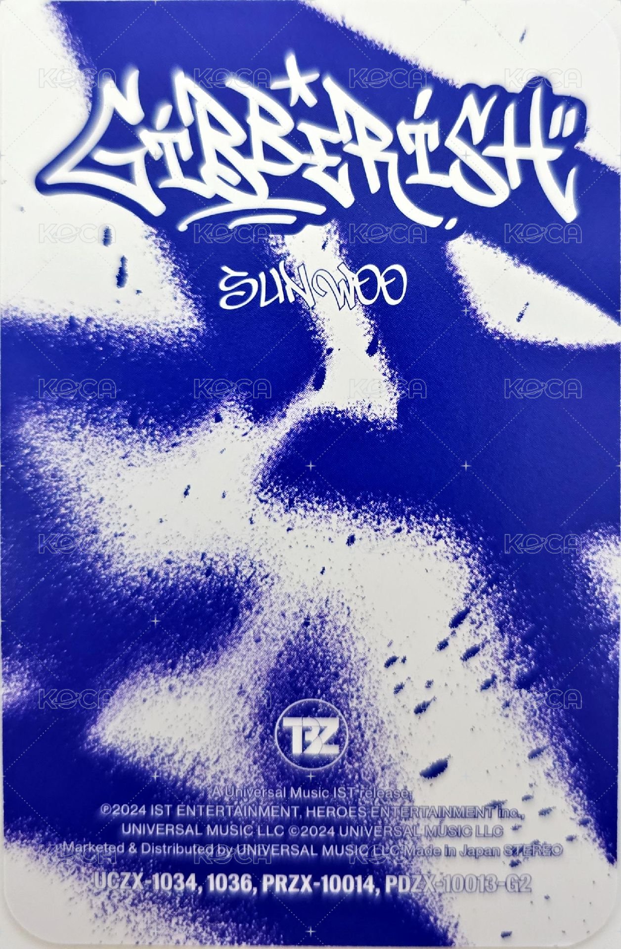 GIBBERISH 專輯卡  背面