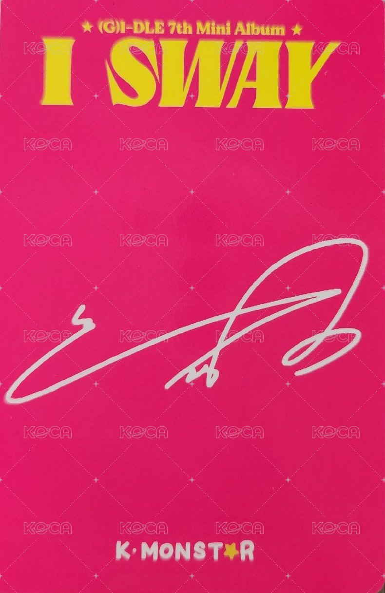 I SWAY km 簽售卡 迷你七  台特 刷 背面