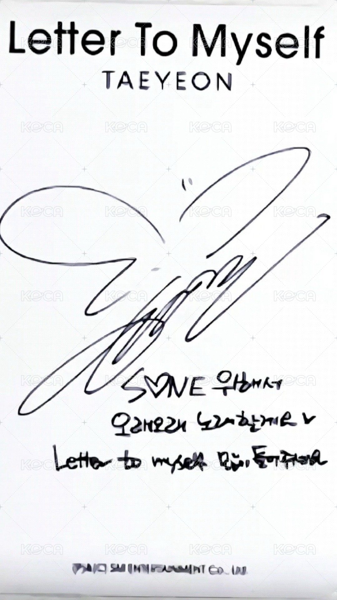 Letter To Myself 專輯卡 Letter ver. 背面