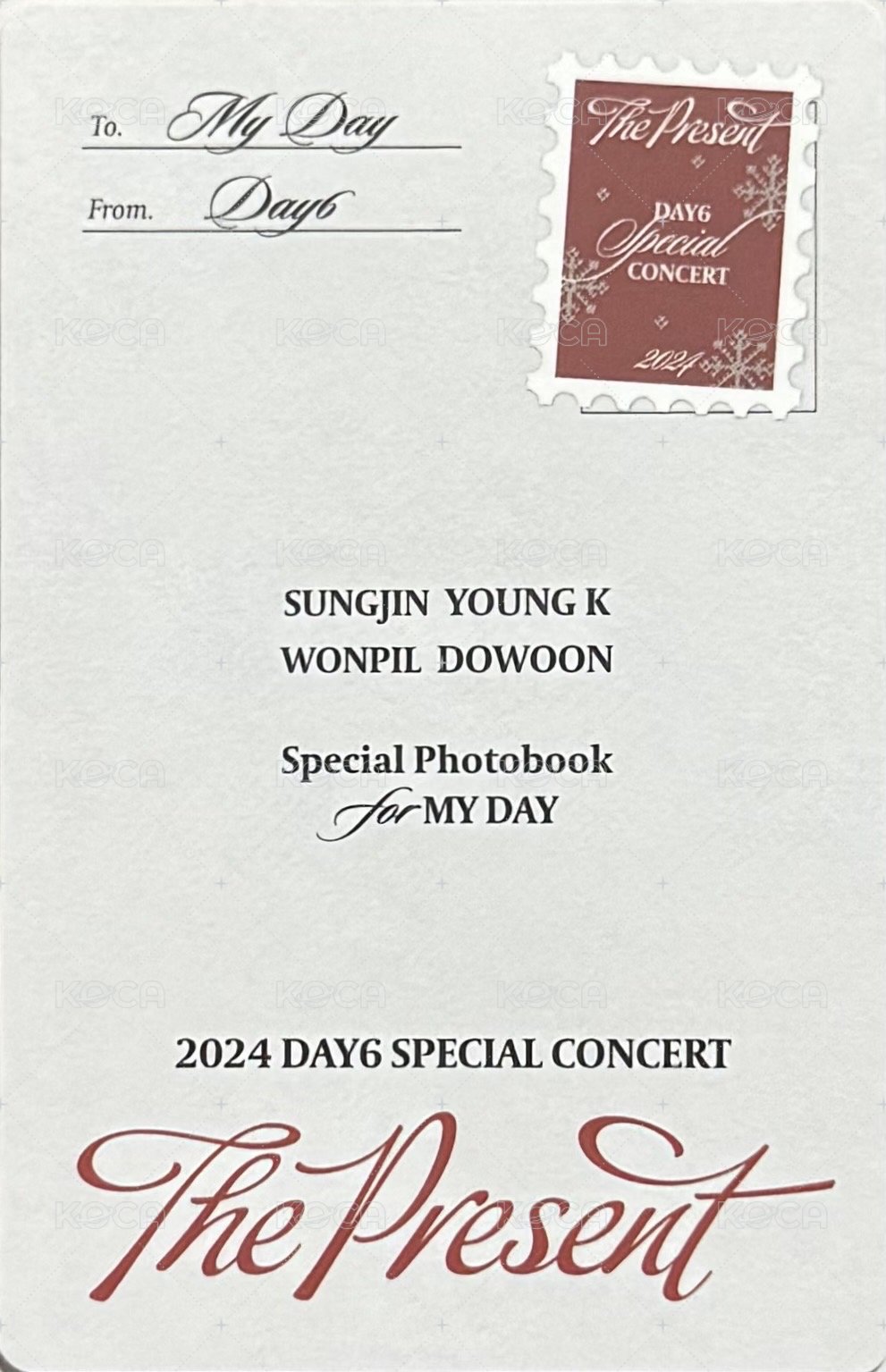 24聖誕控 yes24 寫真書 特典卡 雙人卡 背面