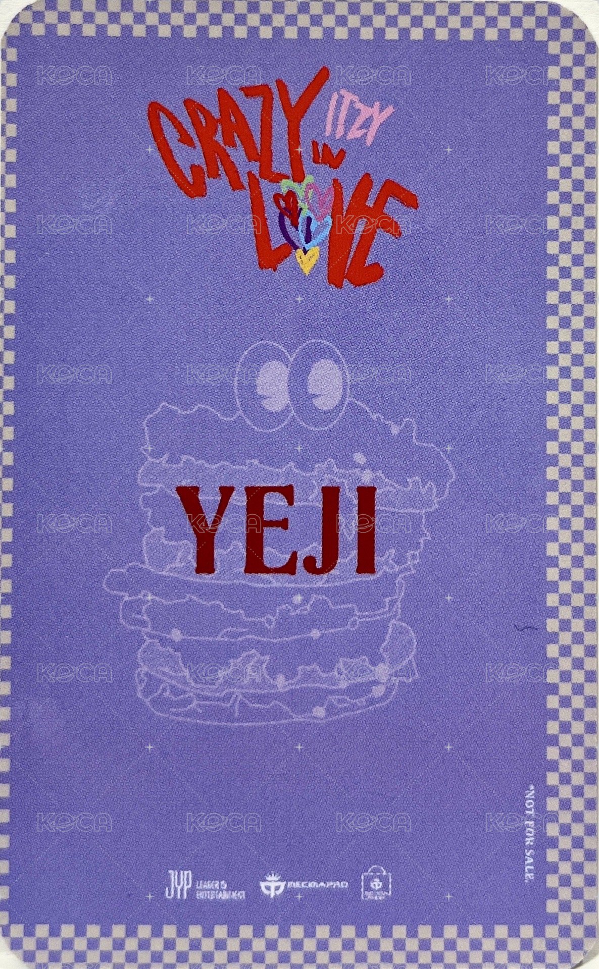 CRAZY IN LOVE Mecima 簽售卡  背面