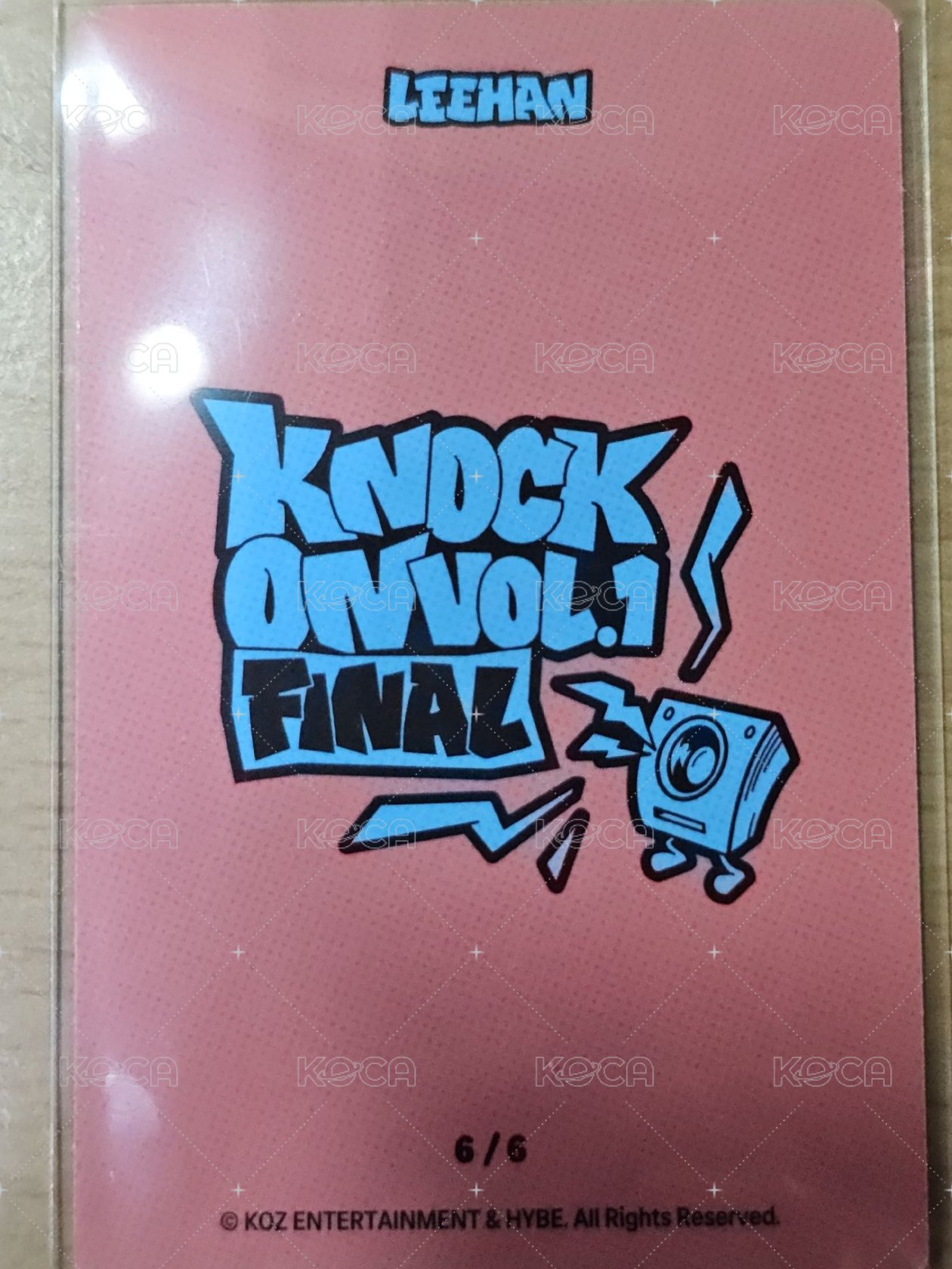 Knock On 巡迴 隨機卡 leehan knock on 6/6 背面