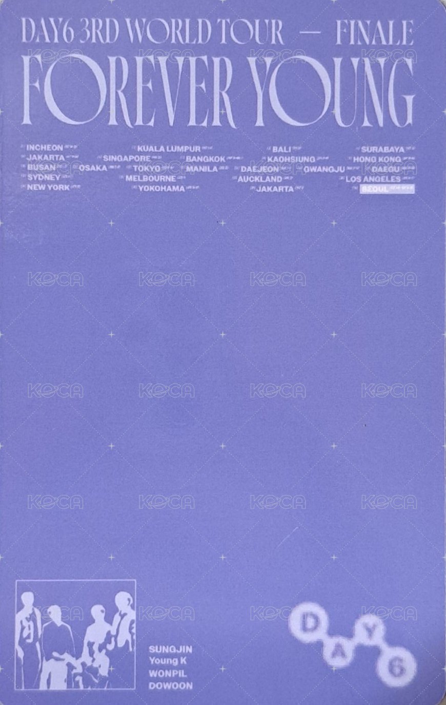 3rd世巡 安可場 線上 滿額卡  背面