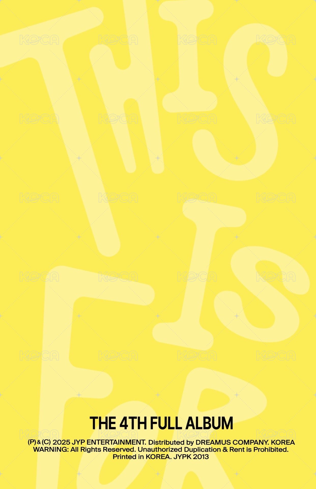 正規四 專輯卡 Polaroid ver. 黃版 固配 背面