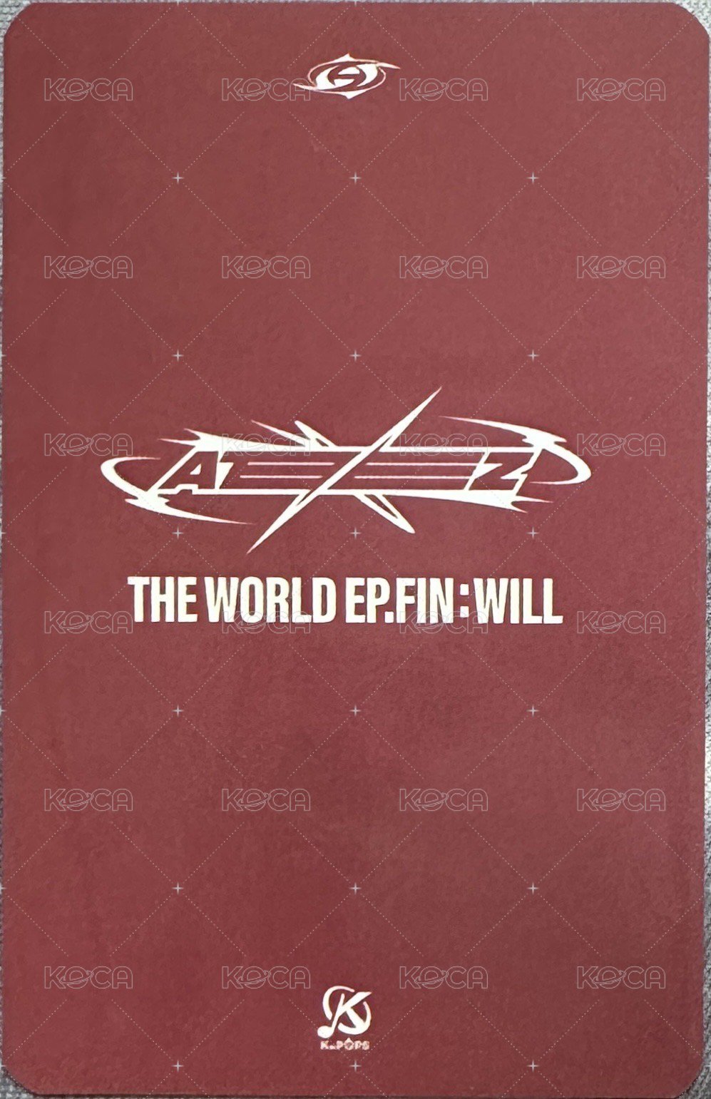WILL knpops 特典卡  背面