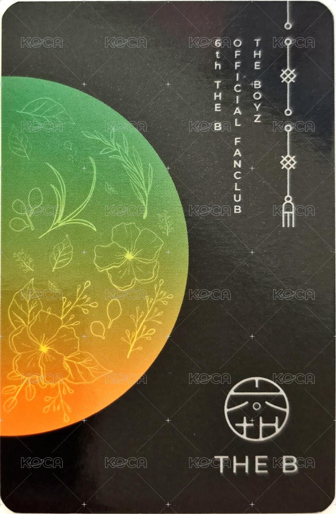 THE BOYZ OFFICIAL FANCLUB [THE B] 67| 會員禮卡  背面