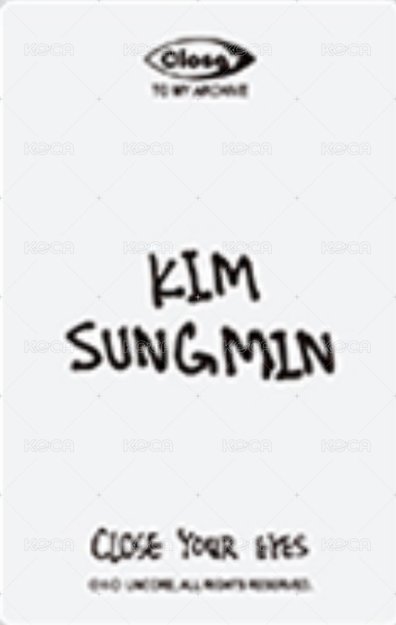 CLOSER TO MY ARCHIVE 眼睛吊飾卡 周邊卡  背面