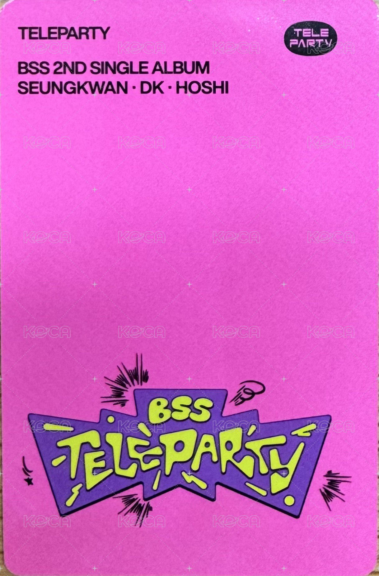 ‘TELEPARTY’ yzy 1.0 特典卡  背面