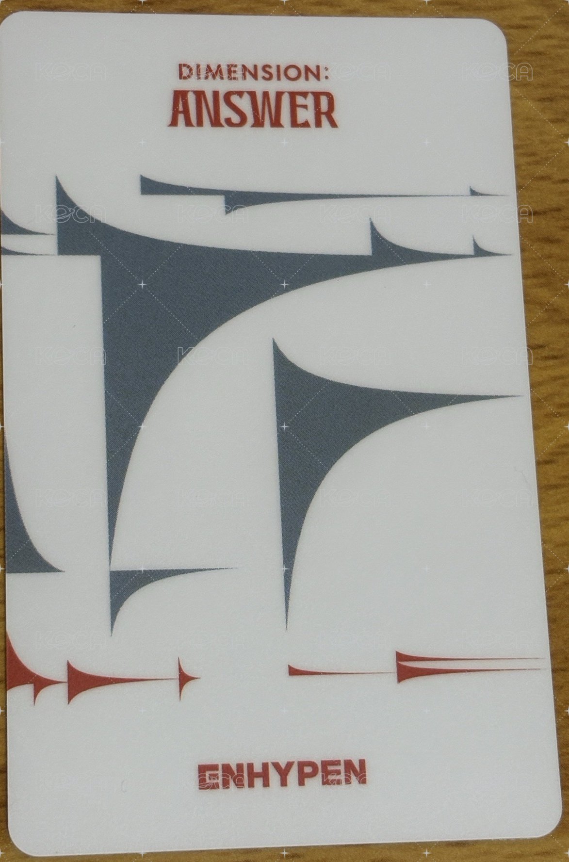 正一後續 Busan Depart 特典卡  背面