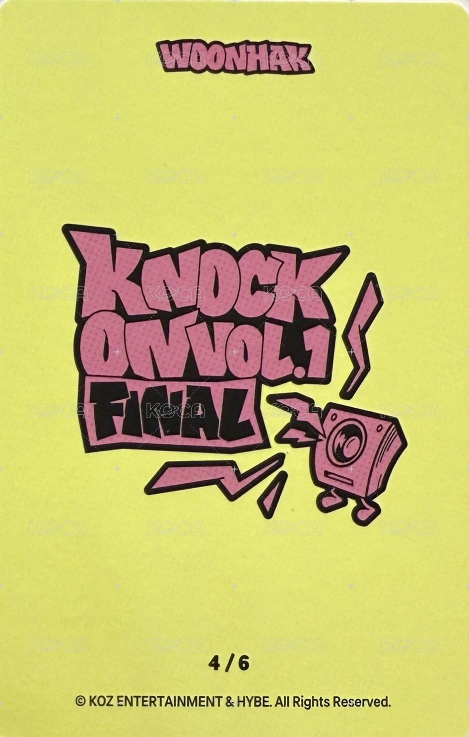 Knock On 巡迴 隨機卡 FINAL 場周 4/6 背面