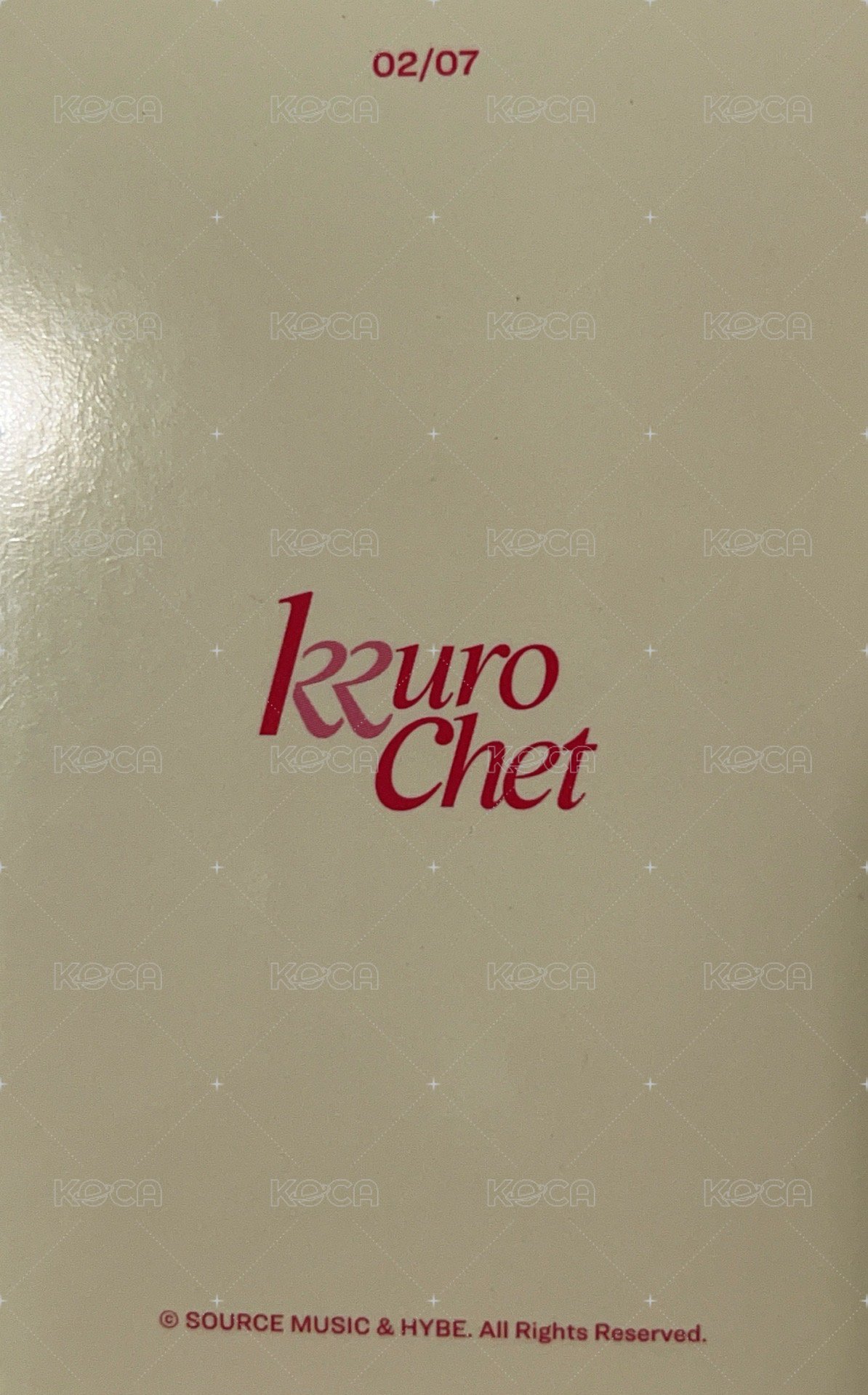 KKUROCHET wvs 周邊卡 STARP針織背帶 背面