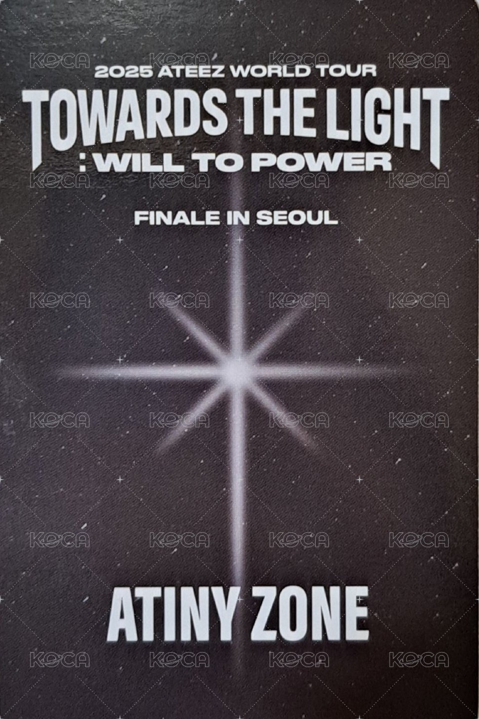 TOWARDS THE LIGHT : WILL TO POWER 入場卡 / 場限卡 2025 Finale in Seoul 背面