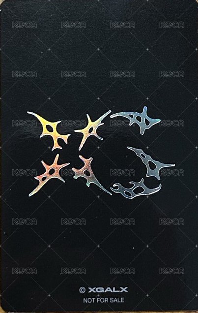 AWE XG Official Shop 雙人 特典卡  背面