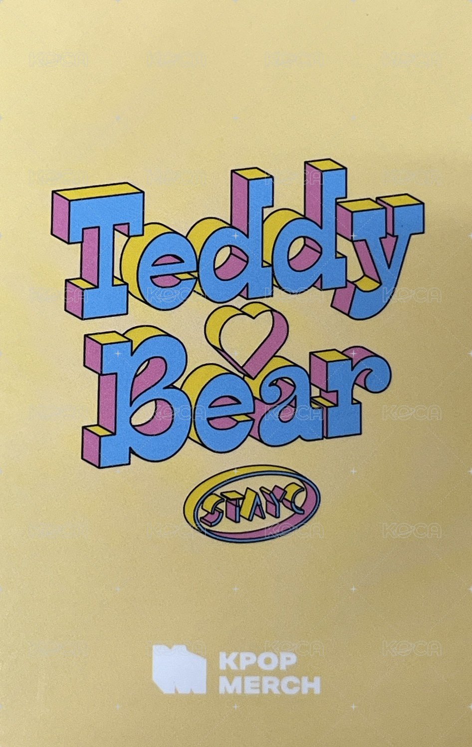 Teddy Bear km蝦皮 特典卡 蝦皮莎 背面