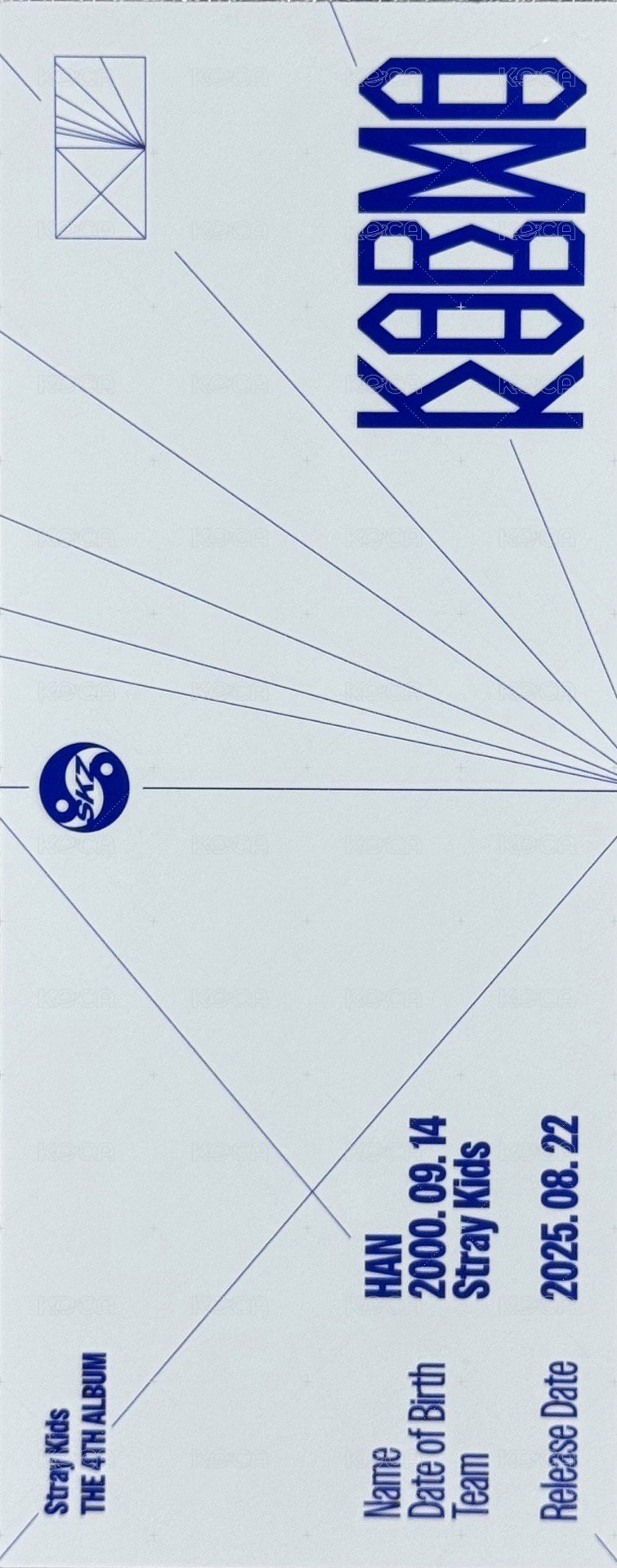 KARMA 書籤 Hooray ver. 背面