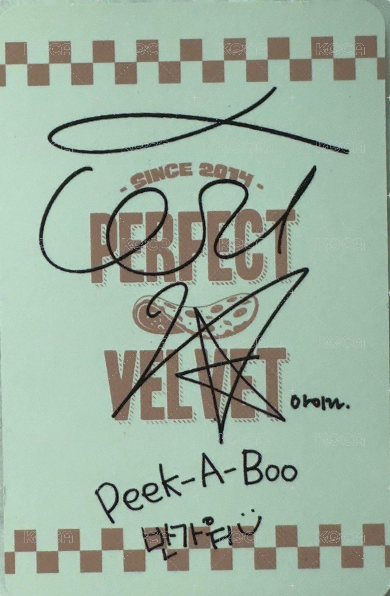 Peek-A-Boo 專輯卡  背面