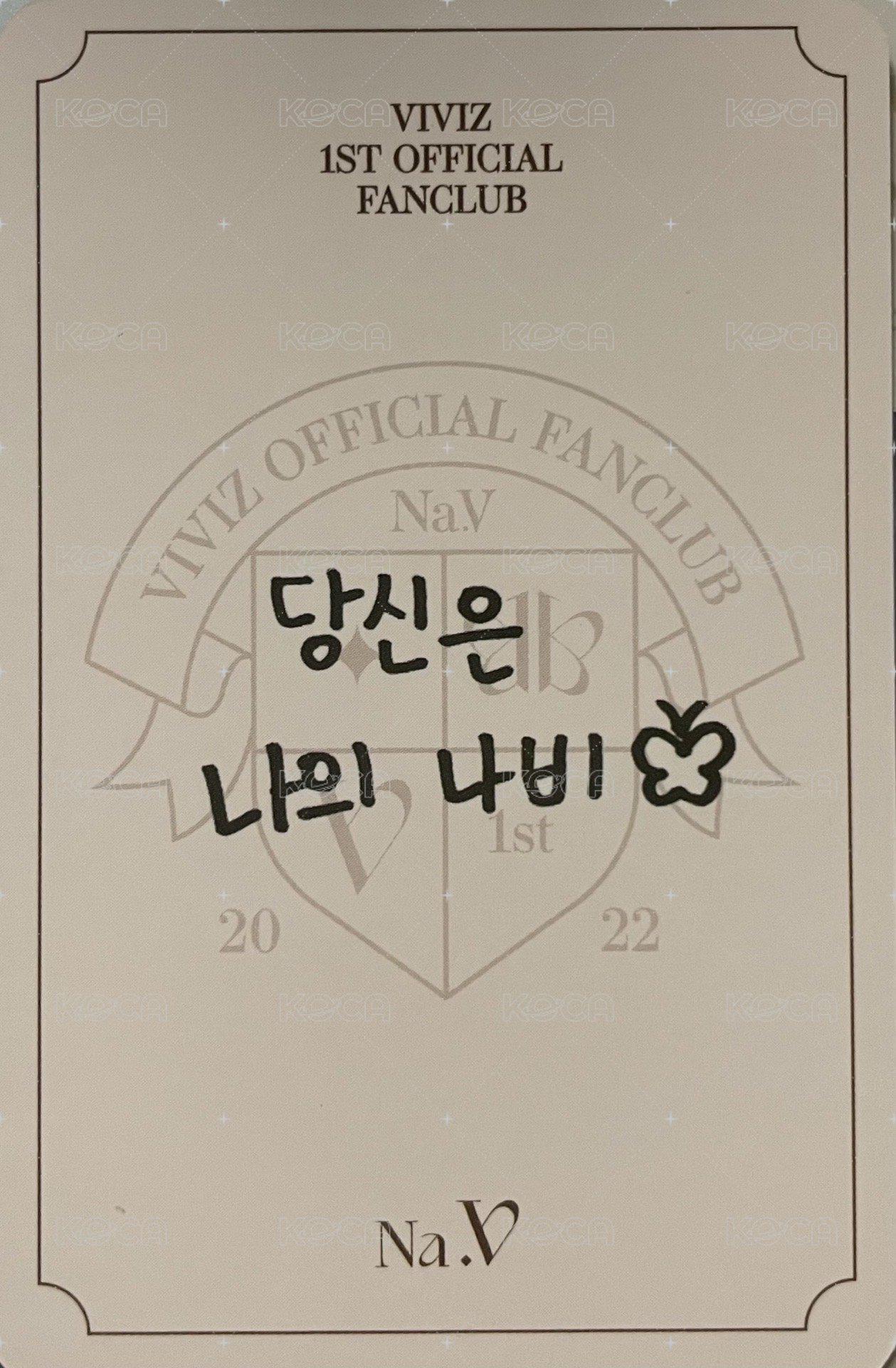 一期會員 會員禮卡  背面