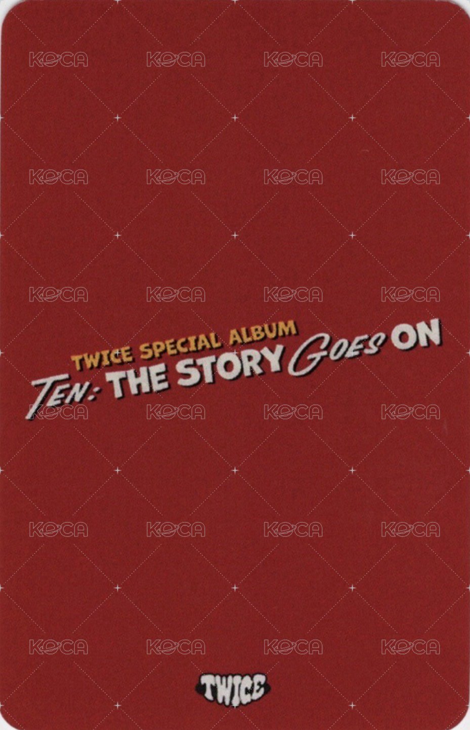 十週年特別專 bdm 單封預售 特典卡  背面