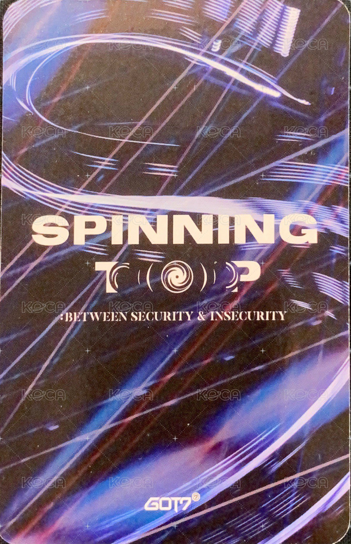 Spinning Top 專輯卡  背面