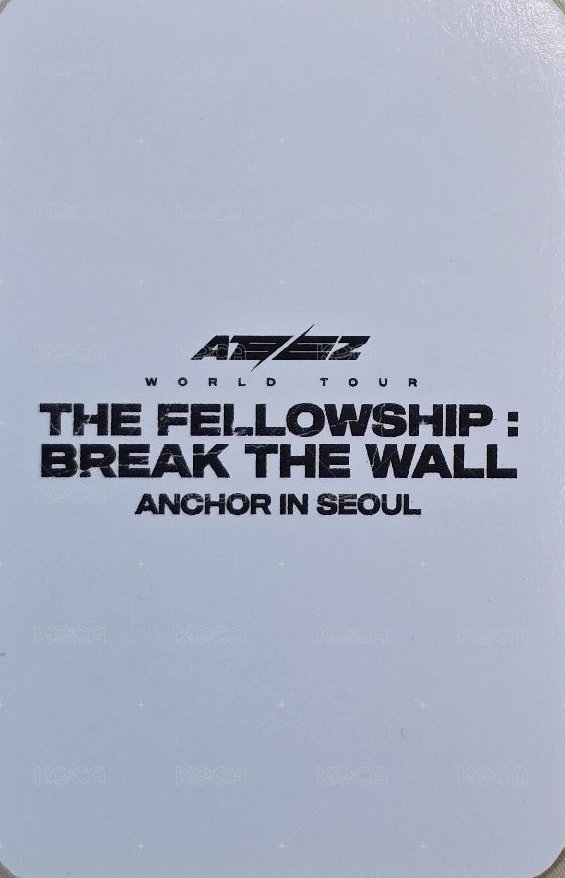 Break the Wall 入場卡 / 場限卡 ANCHOR IN SEOUL 背面