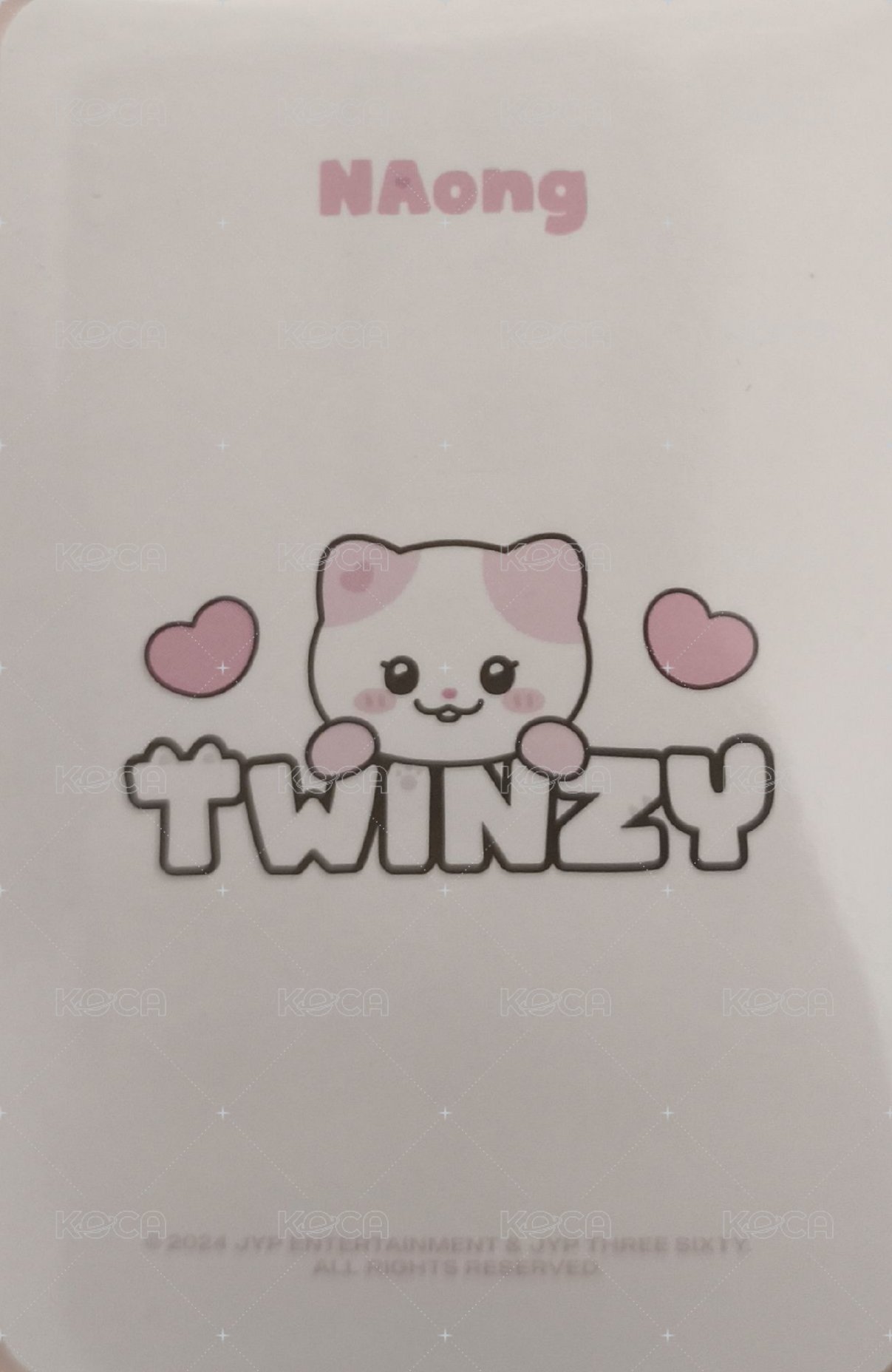 二巡 jyp 周邊卡 卡套卡 背面