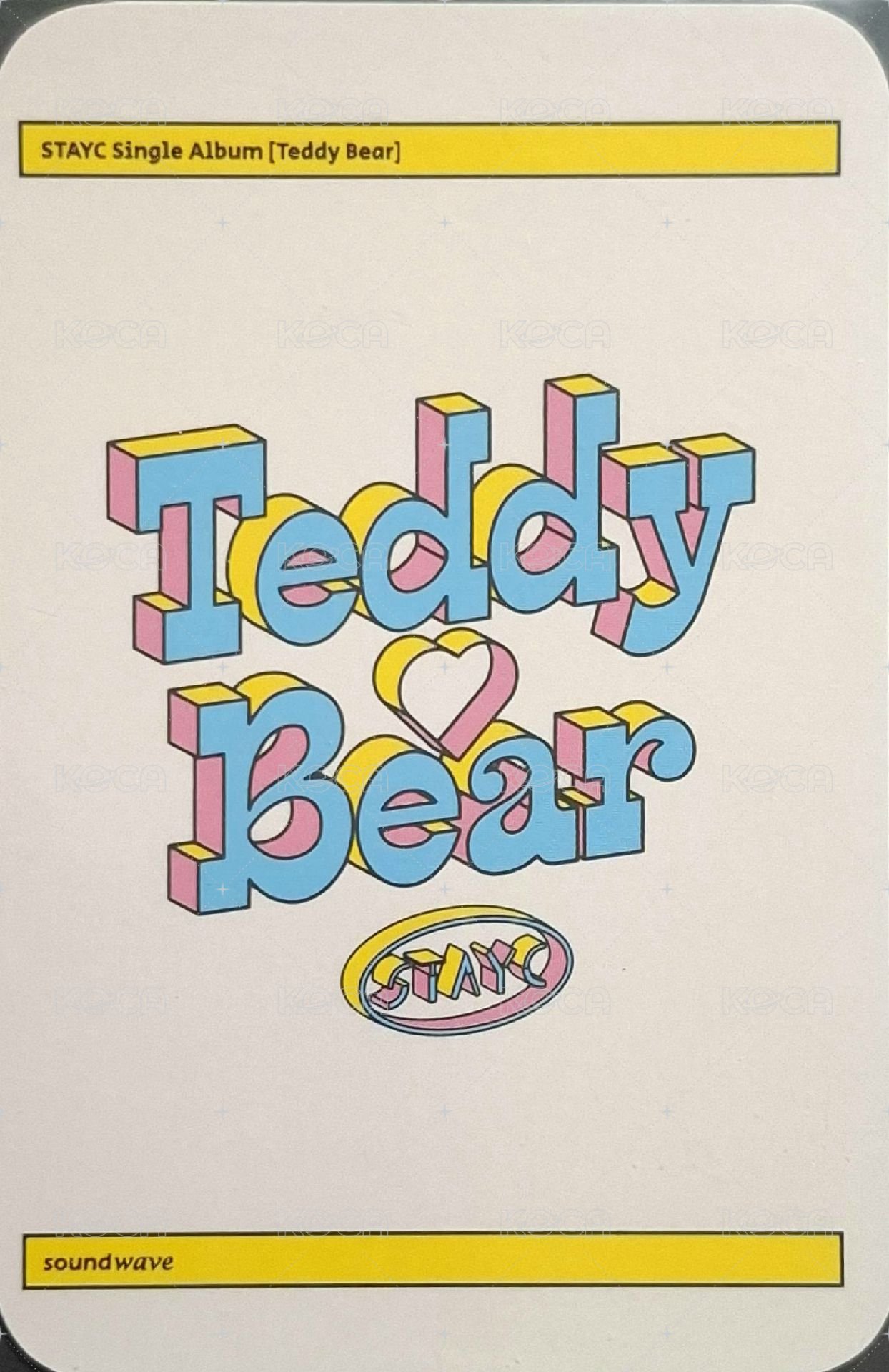 Teddy Bear sw 特典卡  背面