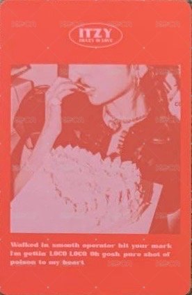 CRAZY IN LOVE target 預售 特典卡  背面