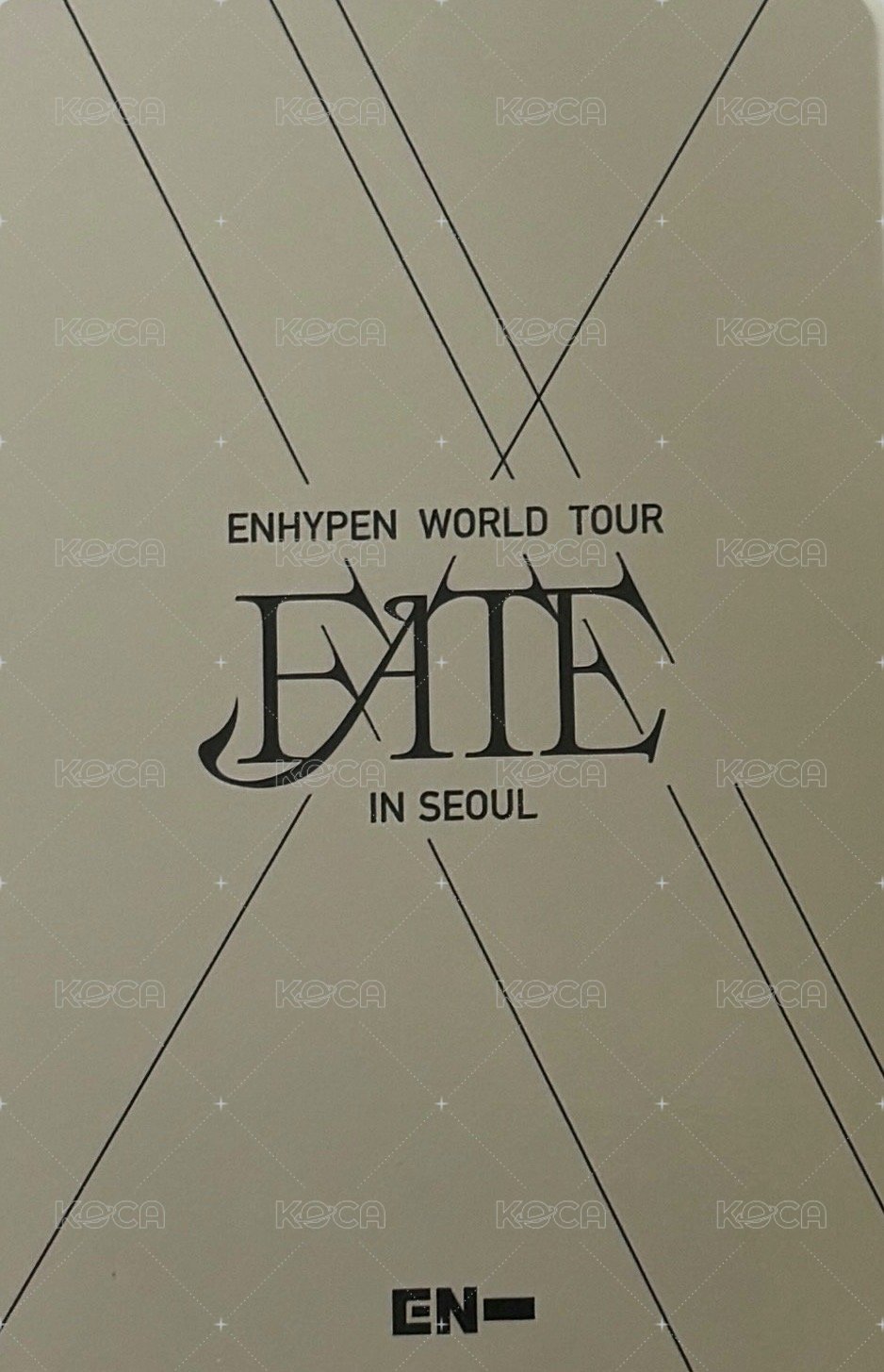 FATE世巡 周邊卡  背面