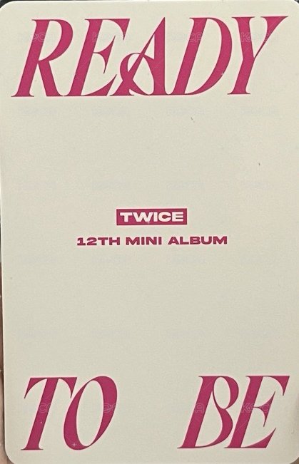 READY TO BE target 特典卡  背面