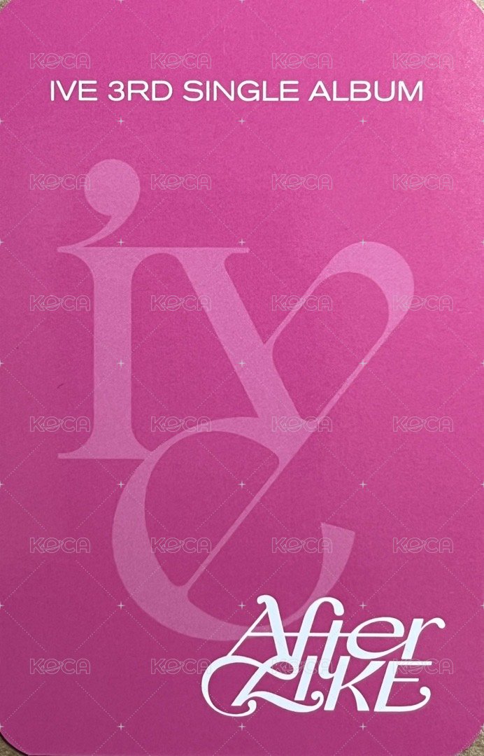 After LIKE sw 1.0 簽售卡  背面