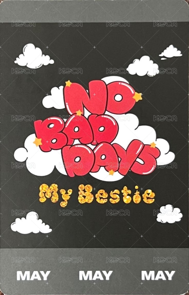 NO BAD DAYS 周邊卡 五月 拍立得 背面