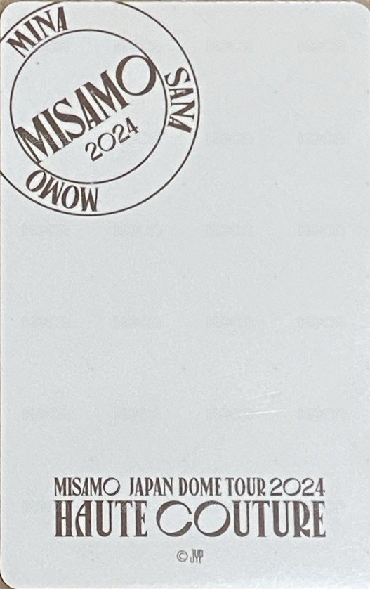HAUTE COUTURE 滿額卡 MISAMO 日本場週滿額卡 背面