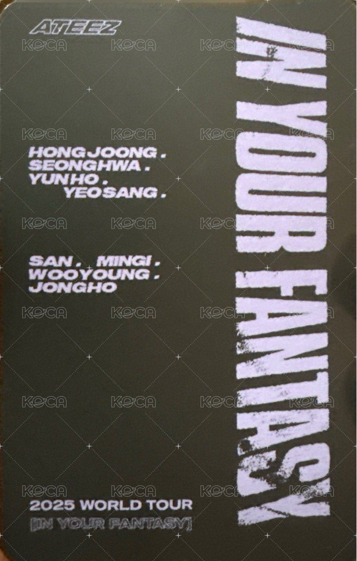 IN YOUR FANTASY 周邊卡 手燈周邊 手燈鏈 背面