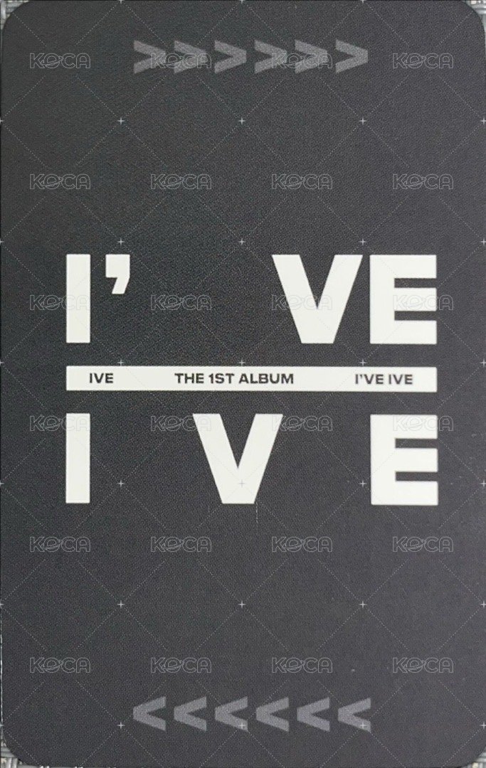 I've IVE mokket 簽售卡  背面