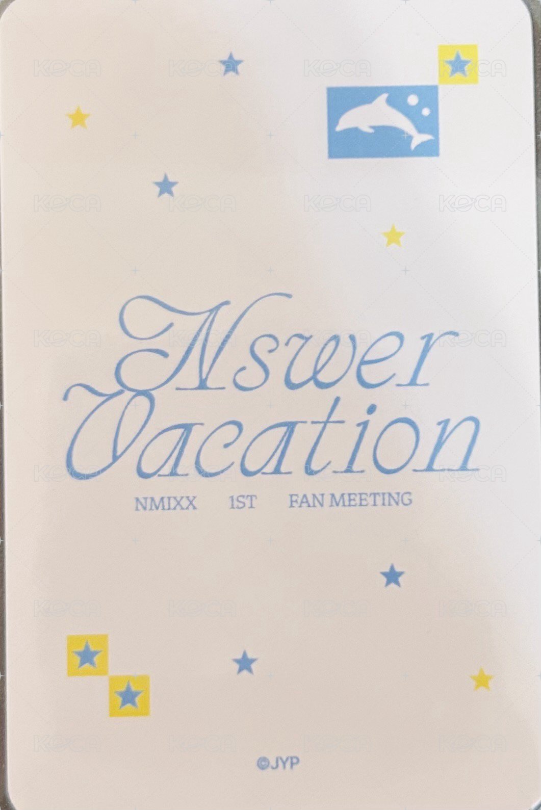 NSWER VACATION fans 線下 滿額卡 棒棒糖裴 背面