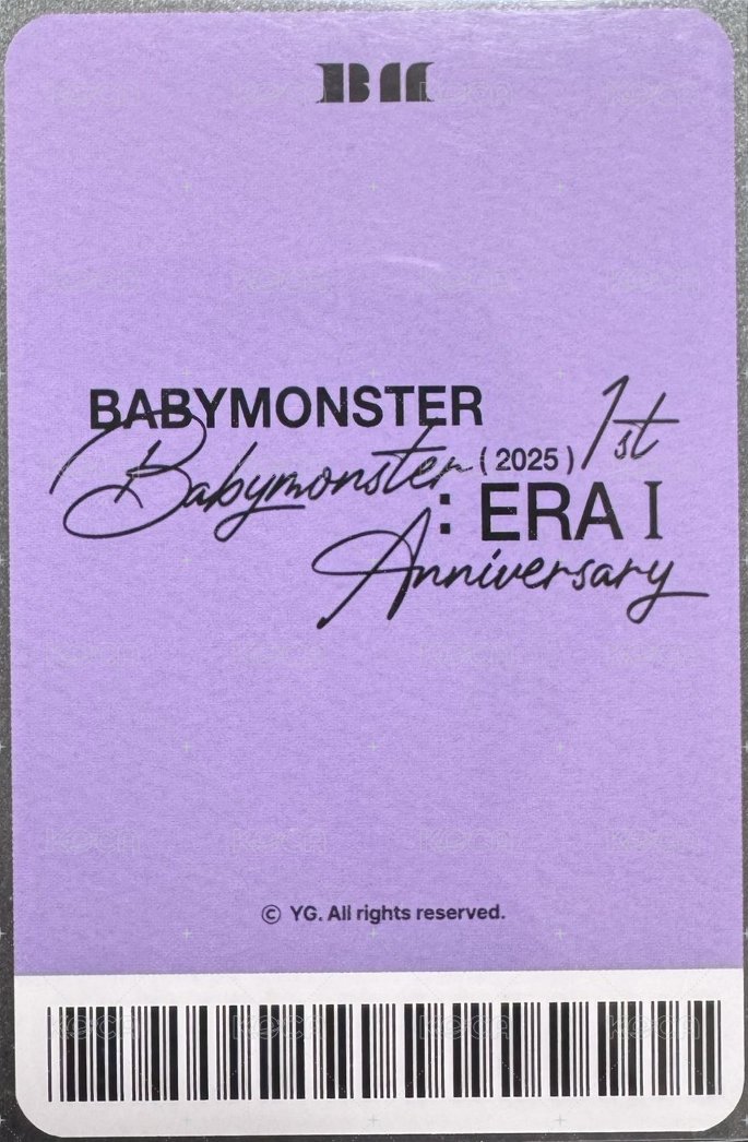 一週年寫真書 yg 線下 特典卡 D ver 背面