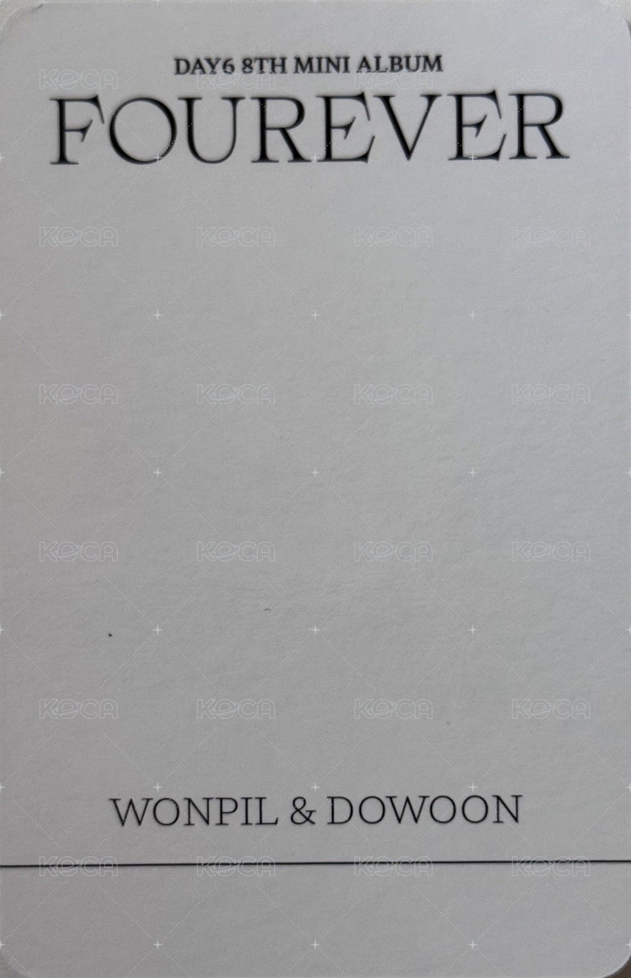 迷八 一般專 專輯卡 雙人卡 背面