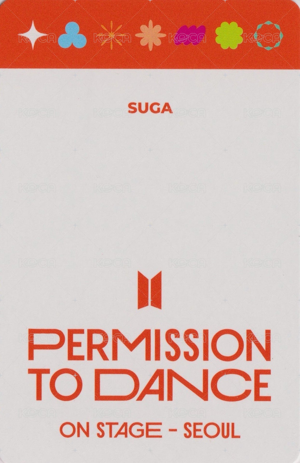 PTDOS 演唱會 DVD / CD 卡 首爾場數位版 固卡 背面