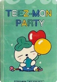 TEEZ-MON POP UP SHOP IN JAPAN 周邊卡 PLUSH 背面