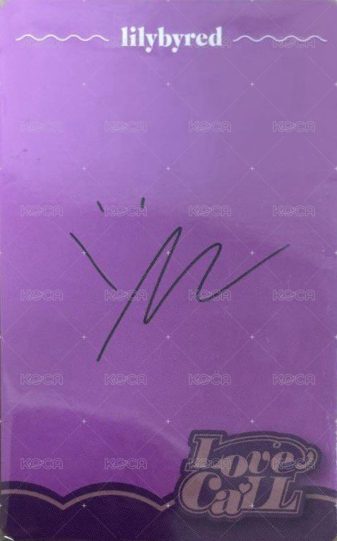 lilybyred 代言卡 日區滿額 背面