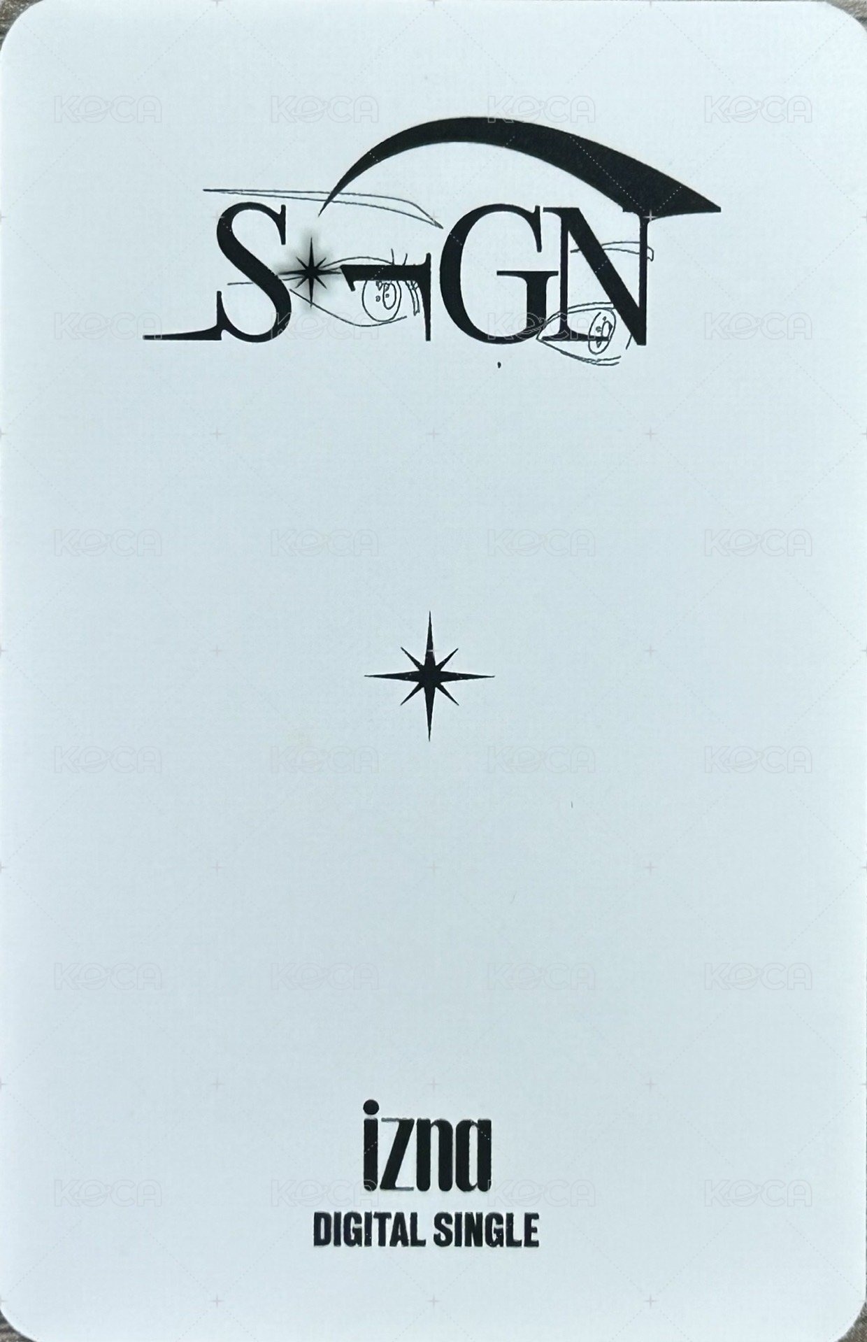 SIGN 打歌卡 五次滿勤卡 雙人卡 背面