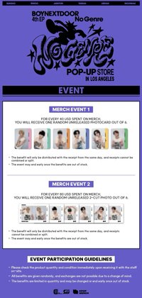 No Genre 📍LA線下快閃滿額